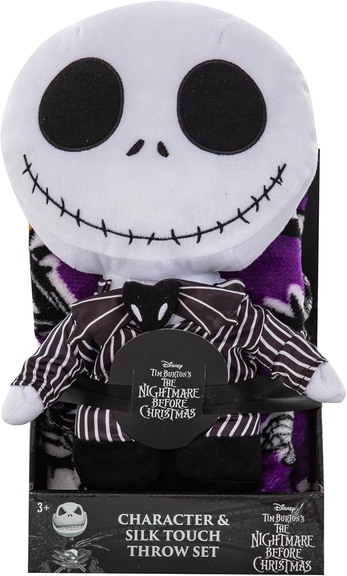 Northwest Nightmare Before Christmas Silk Touch with Hugger, Jack Smackdown, 50 x 40 inches