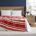 Nautica - King Soft Blanket, Lightweight, Cozy & Plush Striped Bedding