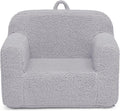 Delta Children Cozee Sherpa Chair, Reading, Arm Rest|Cushion Availability, Grey