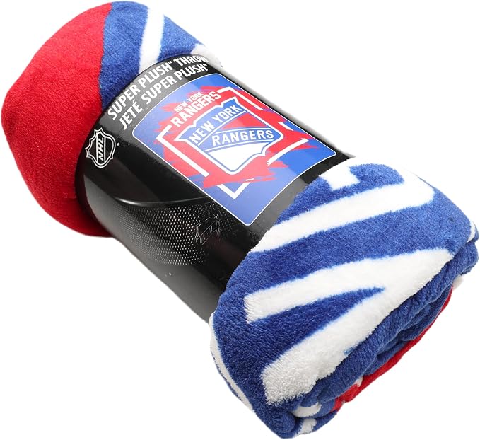 Northwest NHL New York Rangers Micro Raschel Throw Blanket, 46" x 60", Dimensional