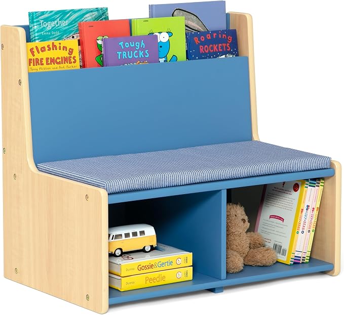 Delta Children - GapKids Reading Nook with Padded Bench - Greenguard Gold Certified, Indigo Blue