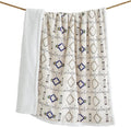 Paseo Road Indigo Hill by HiEnd Accents Arrow Indian 54x68 Throw Blanket | Aztec Tribal Navajo Print, Western Southwestern-Style Sherpa Fleece Blanket for the Couch, Sofa, Bed, or Camping