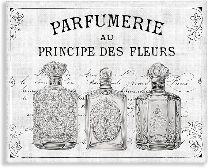 Stupell Industries Vintage French Perfumery, 16 x 20 Inch Canvas Wall Art | Stupell Industries · By Lettered and Lined · Ready to hang · Elegant French country charm for bathroom or hallway