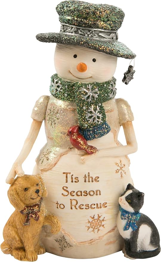 The Warmth of Christmas is Friendship - 4.5 Inch Collectible Snowman and Seal Figurine