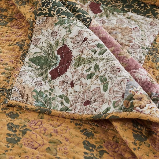 Greenland Home Antique Chic Quilted Patchwork Throw, 50" x 60" , Multicolor