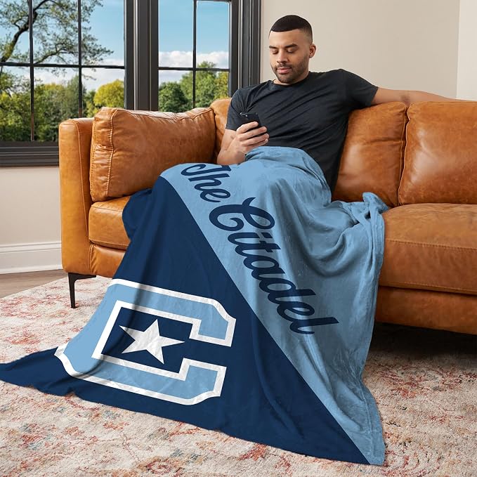 Northwest NCAA Silk Touch Throw Blanket, Ultra Soft Plush Polyester, Lightweight Warm Decorative Fan Gift, 46 x 60 in