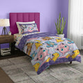 Northwest Pokemon Friendly Battle Twin Size Bed in a Bag Set, Pikachu Eevee Jigglypuff Squirtle, Kids Boys Girls Bedding Comforter Sheets