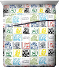 Jay Franco Kids Sheet Set with Fitted, Flat Sheets & Pillow Cover - Ultra-Soft Bedding with Pillowcase for Room Decor, Multi - Star Wars, 4 Piece Queen