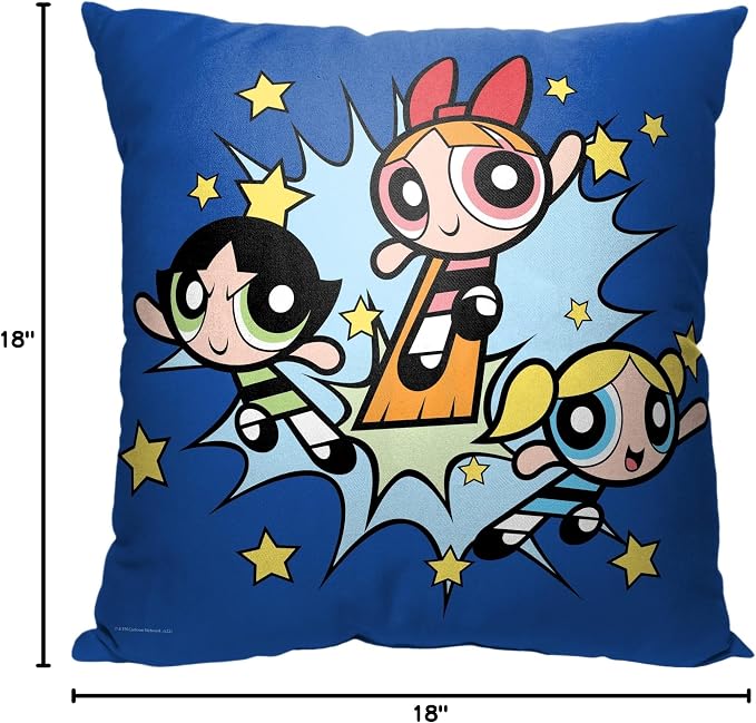 Northwest Powerpuff Girls Pillow, 18" x 18", Little Crime Fighters