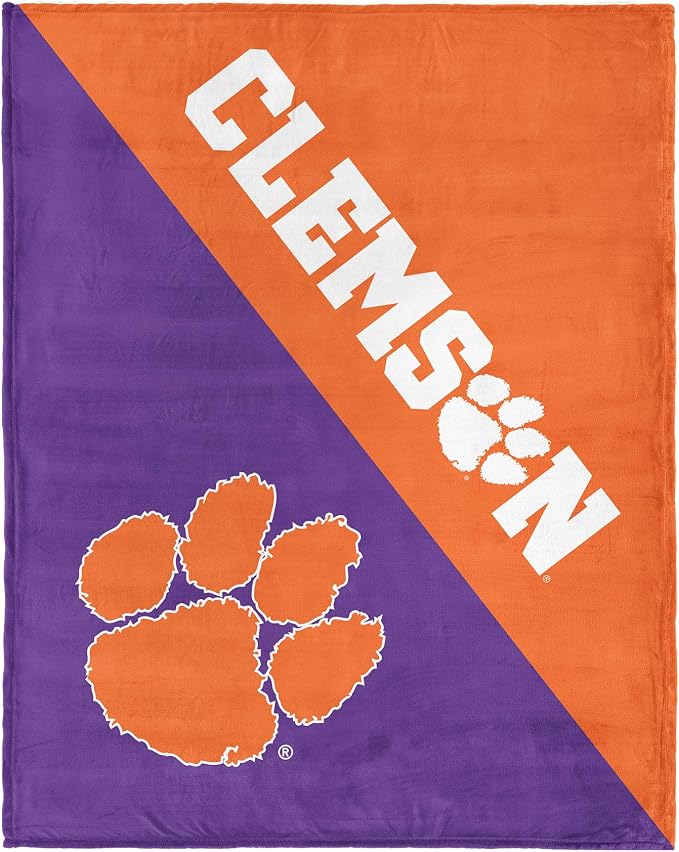 Northwest NCAA Silk Touch Throw Blanket, Ultra Soft Plush Polyester, Lightweight Warm Decorative Fan Gift, 46 x 60 in