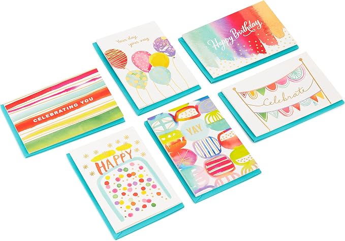 Hallmark Birthday Cards Assortment, 36 Cards with Envelopes & Birthday Cards Assortment, 36 Cards with Envelopes