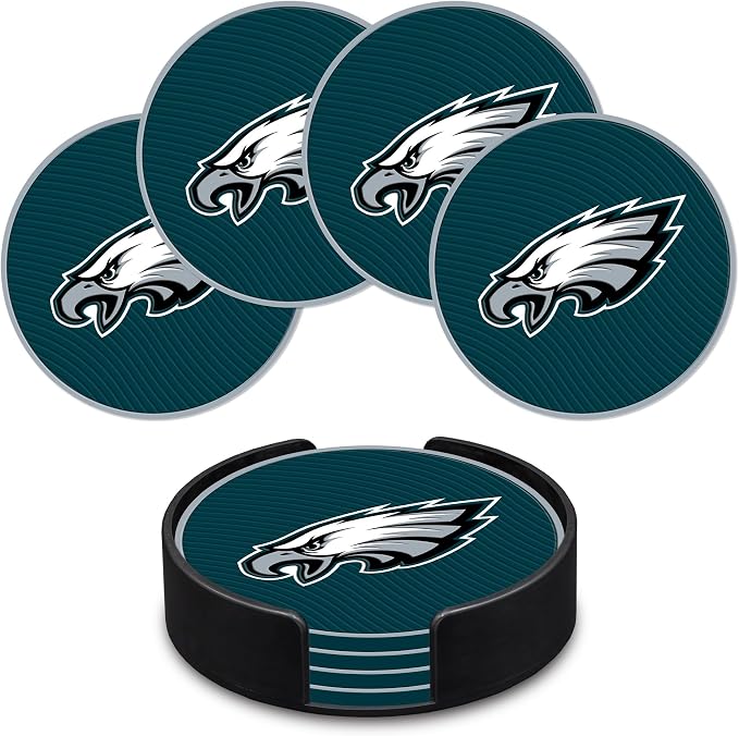 Rico Industries NFL Football Classic Favorites: PVC Coaster Set (4-Pack)