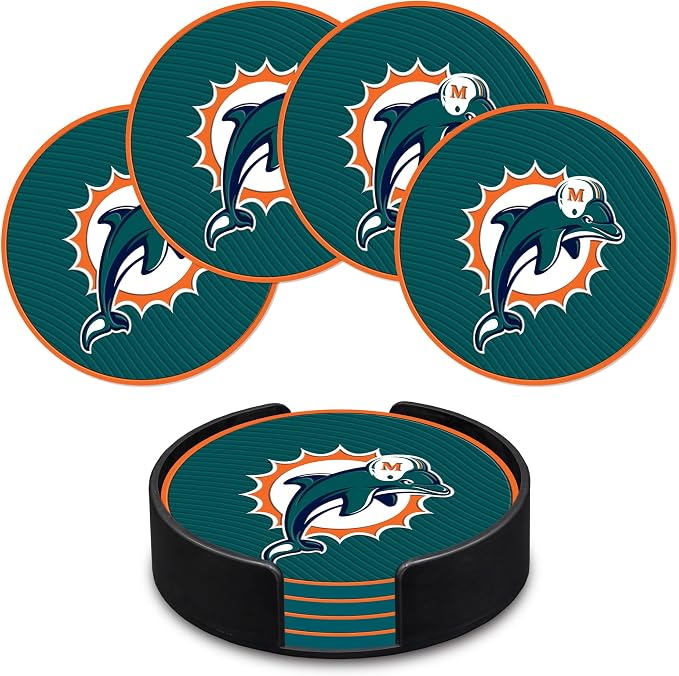 Rico Industries NFL Football Classic Favorites: PVC Coaster Set (4-Pack)