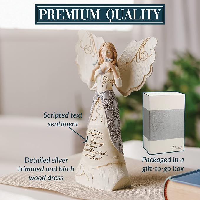 Pavilion- Daughter - 6" Angel Holding Butterflies,Beige