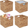 11x11in Storage Baskets 4 Pcs Storage Bins for Cube Shelf,Handwoven Laundry Organizers