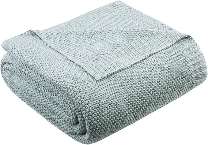 INK+IVY Bree Knit All Season Blanket Lightweight for Summer, King, Ivory | Ultra Soft, Acrylic, Breathable Fabric for Bed or Couch, OEKO-TEX Certified