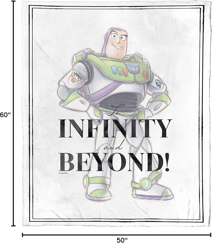 Northwest Disney 100 Silk Touch Throw Blanket, 50" x 60", to Infinity and Beyond
