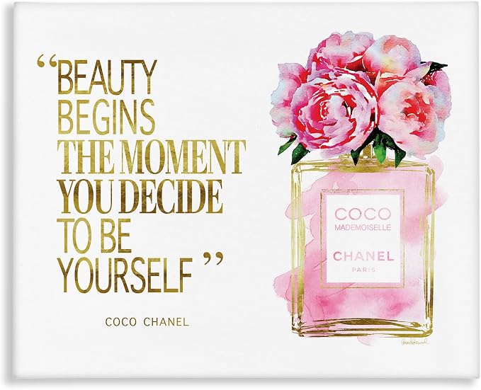 Fashion Perfume Watercolor Word, 16 x 20 Inch Canvas Wall Art
