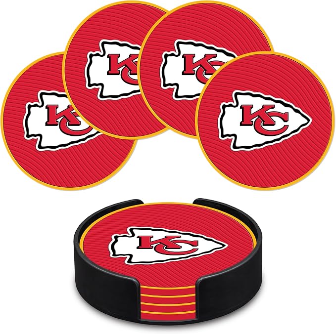 Rico Industries NFL Football Classic Favorites: PVC Coaster Set (4-Pack)