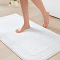 Madison Park Splendor Reversible 100% Cotton Bath Rug, 17 x 24, White | Tufted Bathroom Mat, 3000 GSM, Hotel Quality, Luxurious Plush, Medium Pile, Absorbent, Quick Dry, OEKO-TEX, Shower Room Décor