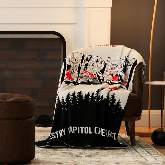 Welcome to Derry IT Pennywise Clown Halloween Horror Throw Blanket, Super Soft Cozy Plush Bedding, 46" x 60", (Officially Licensed Product) by Franco