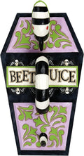 Enesco Beetlejuice by Jim Shore Coffin The Ghost with The Most Trinket Box- Resin Hand Painted Crafted Collectible Beetlejuice Sand Worm Striped Jewelry Box Halloween Home Decor Statue, 3.15 Inch