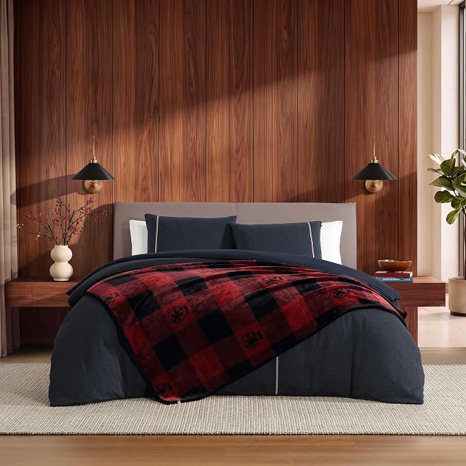 Tommy Hilfiger - Throw Blanket 50x70, Reversible, Blanket for Bed or Couch