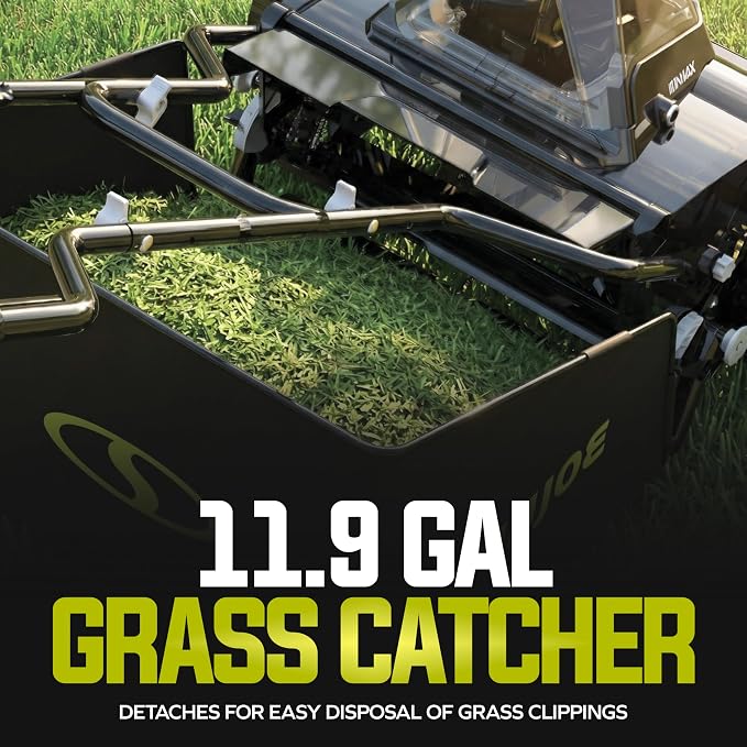 Sun Joe 24V-CRLM15 24V Cordless IONMAX Push-Reel Mower with 360W Motor, 15-Inch 5-Blade RAZOREEL System, and 11.9-Gallon Collection Bag | 15-Inch Cutting Width, 360W Motor - Heavy-Duty Yard Trimmer for Gardening Care and Maintenance, IONMAX