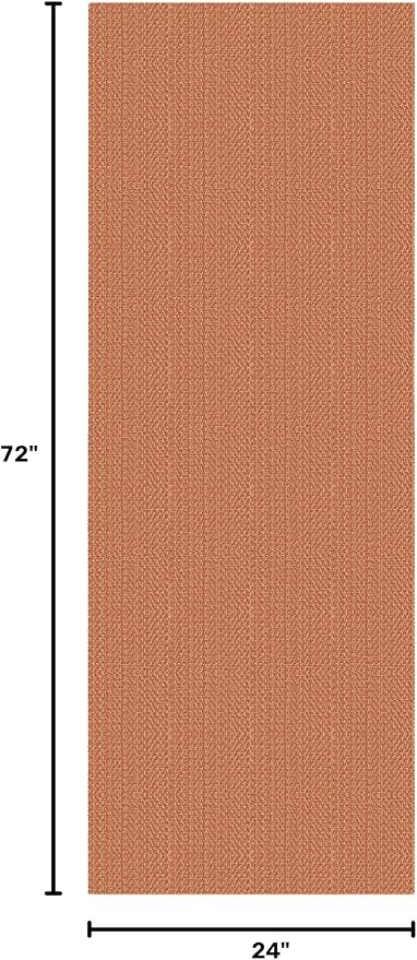 IOHOUZE Washable Runner Rug 2x6 Non Slip Runners for Hallways Entryway Runner Indoor, Kitchen Rugs Woven Cotton Floor Carpet for Kitchen Hall Entrance Bedroom, Rustic Orange