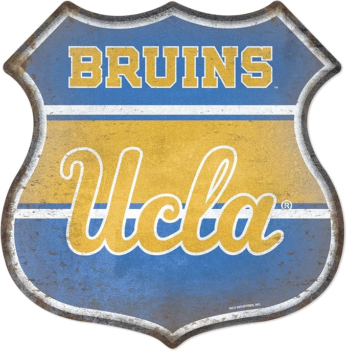Rico Industries NCAA Rustic 11.5" Metal Route Sign Home Décor/Dorm Room