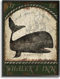 Vintage Nantucket Whaler's Inn Sign, 24 x 30 Inch Framed Giclée Print | Stupell Industries · By Beth Albert · Ready to hang · Classic coastal charm for any room · Made in USA