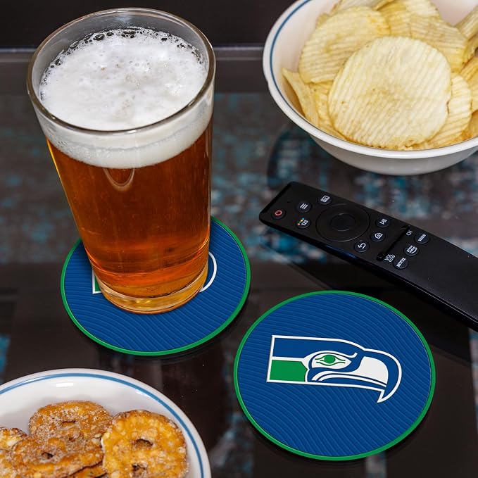 Rico Industries NFL Football Classic Favorites: PVC Coaster Set (4-Pack)
