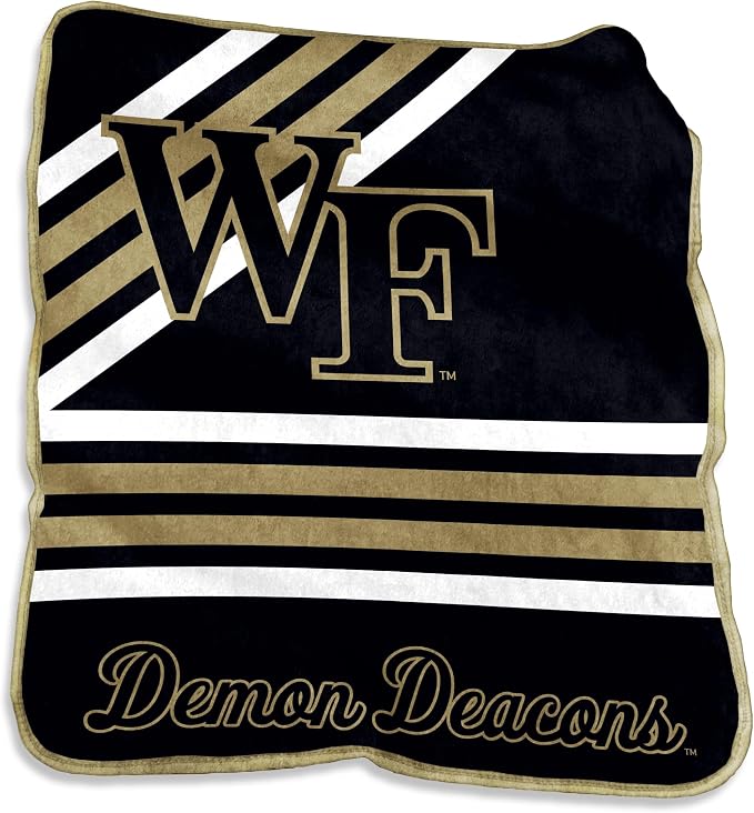 Logo Brands NCAA Raschel Throw Blanket – 50 x 60 Soft Fleece Blanket, Officially Licensed Collegiate Design, Cozy Throw for Tailgating, Game Day, & Home Décor