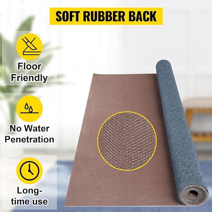 Happybuy 6 ft x 23 ft Grey Marine Carpet for Boats Waterproof - 0.18" Thick Indoor Outdoor Rug Carpet Roll for Home Patio Porch Deck