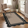 Easy Jute 3x5 Brown Rectangle Area Rug,Washable Entryway Rug, Modern Door Carpet,Neutral Non-Slip Outdoor Indoor Farmhouse Rug for Living Room Kitchen Patio Bedroom