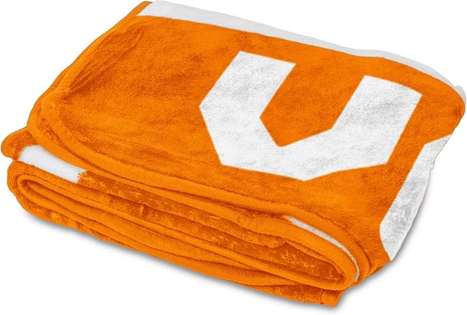 Logo Brands NCAA Raschel Throw Blanket – 50 x 60 Soft Fleece Blanket, Officially Licensed Collegiate Design, Cozy Throw for Tailgating, Game Day, & Home Décor