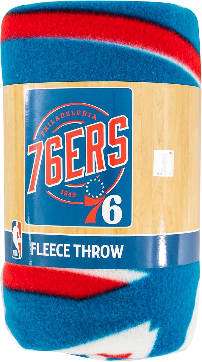 Northwest NBA Philadelphia 76ers Unisex-Adult Fleece Throw Blanket, 50" x 60", Campaign