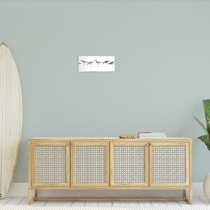 'Minimal Beach Bird Sandpipers'| Wall Plaque Art | Stupell Industries | 17 x 7 Inches, Easy to Hang and Sturdy, Made in USA, by Avery Tillmon