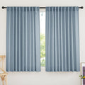 RYB HOME Semi Sheer Curtains for Small Window Doorway, Thick Linen Burlap Half by RYBHOME