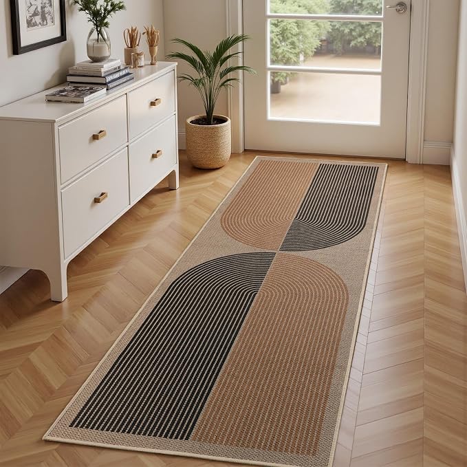 EDIMENS 2x6 Runner Rug Easy Jute Washable Kitchen Indoor Outdoor Non Slip | Rugs for Kitchen Floor Runner Rug for Laundry Balcony Low Pile Rugs Rainbow Carpet for Hallway Runner 6ft Entry