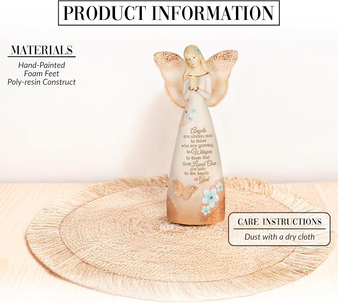 Pavilion Gift Company 19044 Light Your Way Memorial Loved Ones Angel Figurine, 9-Inch, Sandal