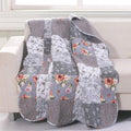 Barefoot Bungalow Giulia Quilted Throw Blanket, 50 x 60 inches, Gray