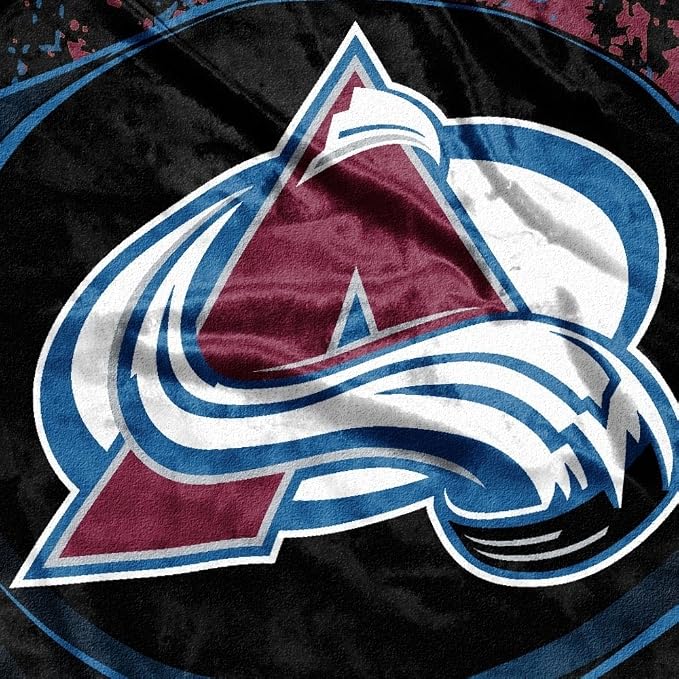 Northwest NHL Colorado Avalanche Unisex-Adult Micro Raschel Throw Blanket, 46" x 60", Ice Dash