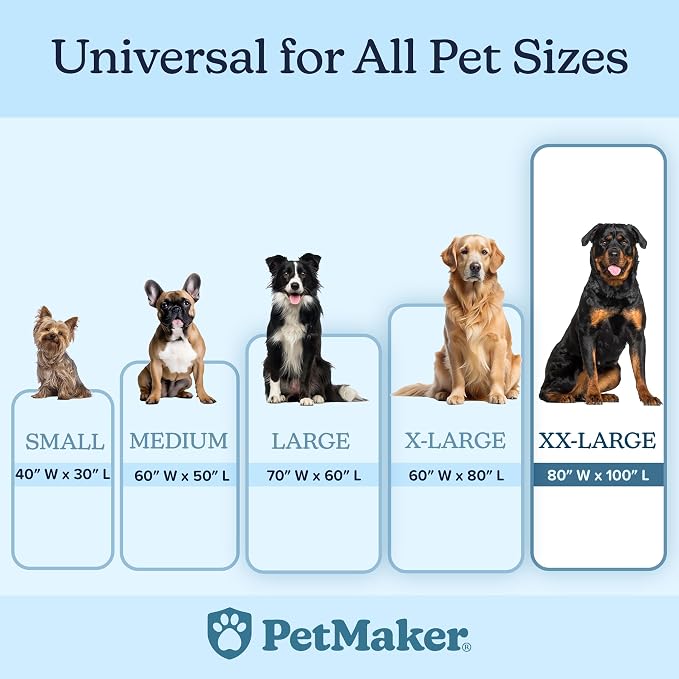 PETMAKER Dog Blanket, Tan, 80” x 100” | Reversible Sherpa Blanket - Throws for Bed, Couch, Crate, or Car - Machine Washable Puppy Essentials