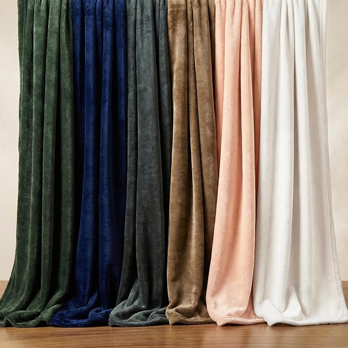Americanflat 50x60 Fleece Throw Blanket - Soft and Breathable Throw Blanket for Couch, Bed, Chair - Fleece Blankets Perfect for Home, Bedroom, or Outdoor Use - Gray