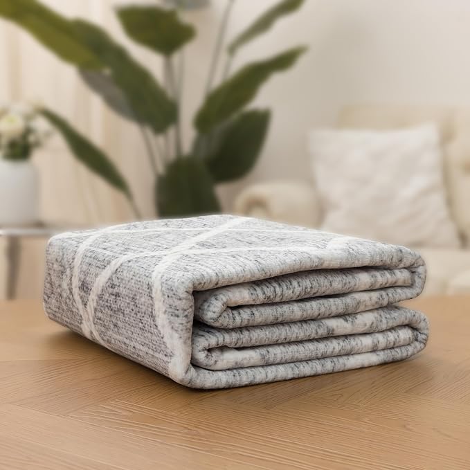 ReaLife Rugs Machine Washable Area Rug Runner - Living Room Bedroom Bathroom Kitchen Entryway Office - Padded Low Pile Stain Resistant Premium - Boho Modern Farmhouse - Tessa - Gray Ivory 3' x 5'