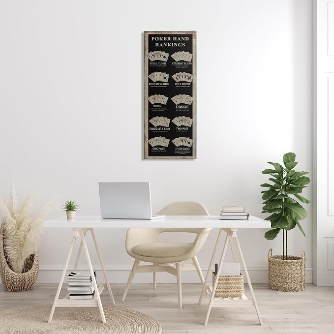 Stupell Industries Poker Hand Rankings Casino, 17 x 40 Inch Canvas Wall Art | Stupell Industries · By Cindy Jacobs · Graphic chart style · Ready to hang · Made in USA