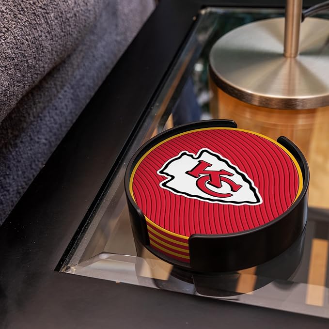 Rico Industries NFL Football Classic Favorites: PVC Coaster Set (4-Pack)