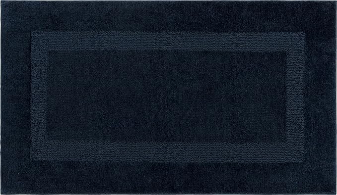 Mohawk Home Prestige Casual Solid Navy Blue 2' X 3' 4" Bath Mat Perfect for Bathroom