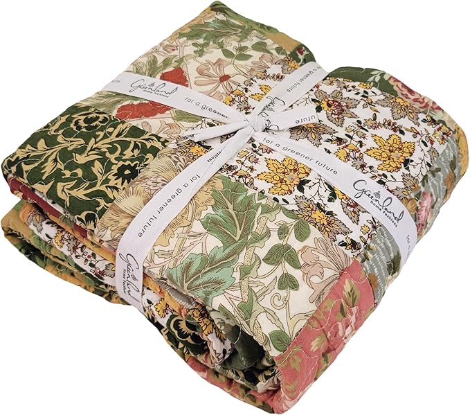 Greenland Home Antique Chic Quilted Patchwork Throw, 50" x 60" , Multicolor